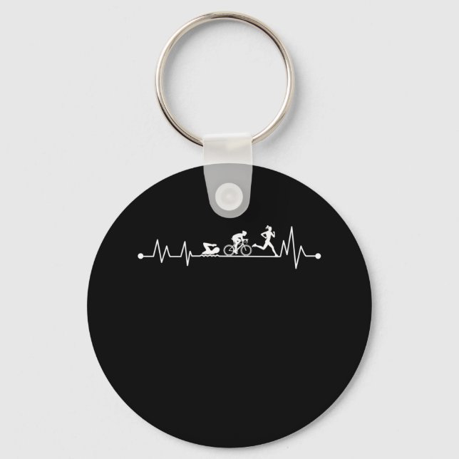 TRIATHLON HEARTBEAT T SHIRT KEYCHAIN (Front)