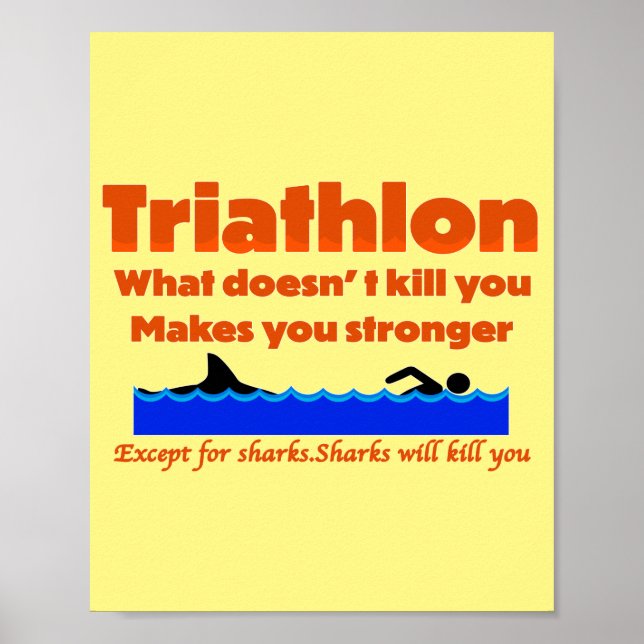 Triathlon Humour Print       (Front)