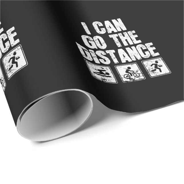 Triathlon I Can Go The Distance Wrapping Paper (Roll Corner)