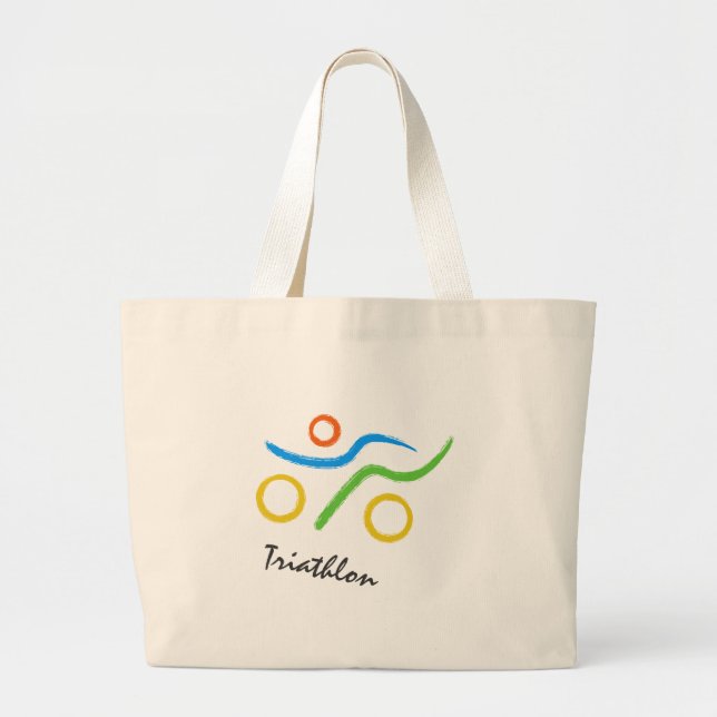 Triathlon logo large tote bag (Front)