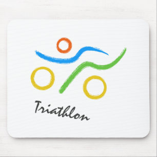Triathlon logo mouse pad