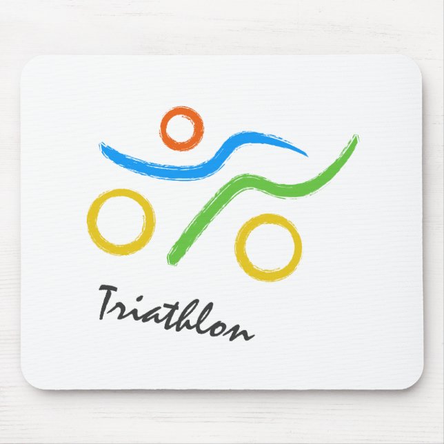 Triathlon logo mouse pad (Front)