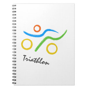 Triathlon logo notebook