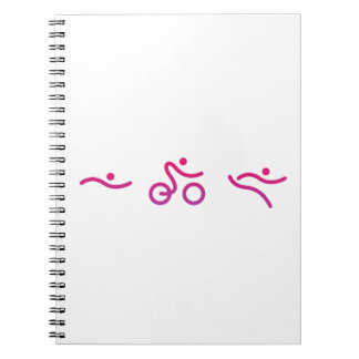 Triathlon logo notebook