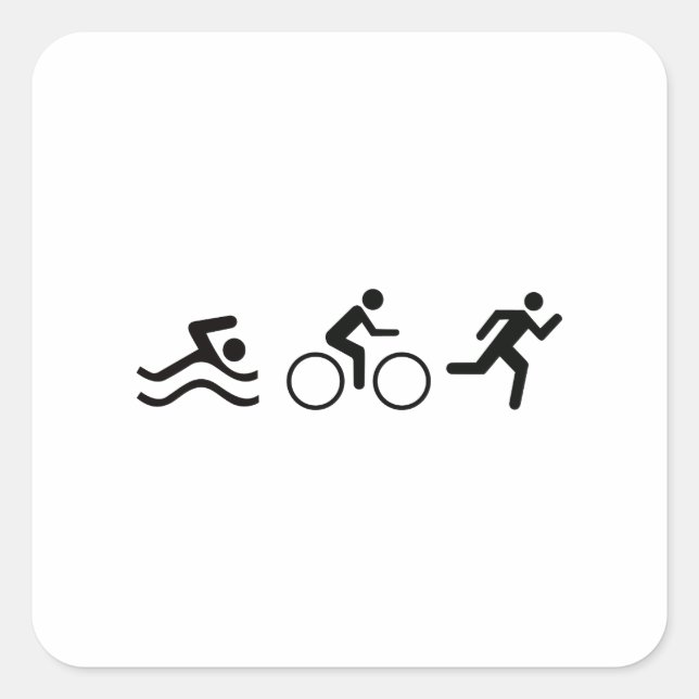 TRIATHLON LOGO SQUARE STICKER (Front)