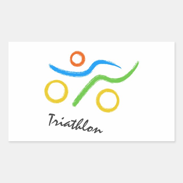 Triathlon logo sticker (Front)