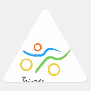 Triathlon logo triangle sticker