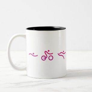 Triathlon logo Two-Tone coffee mug