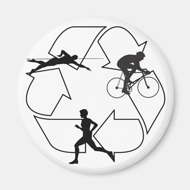 Triathlon Man Magnet (Front)