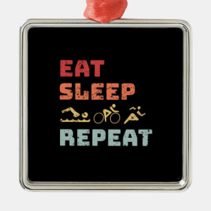 Triathlon Metal Ornament