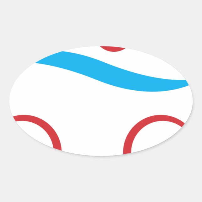 Triathlon modern cool logo oval sticker (Front)