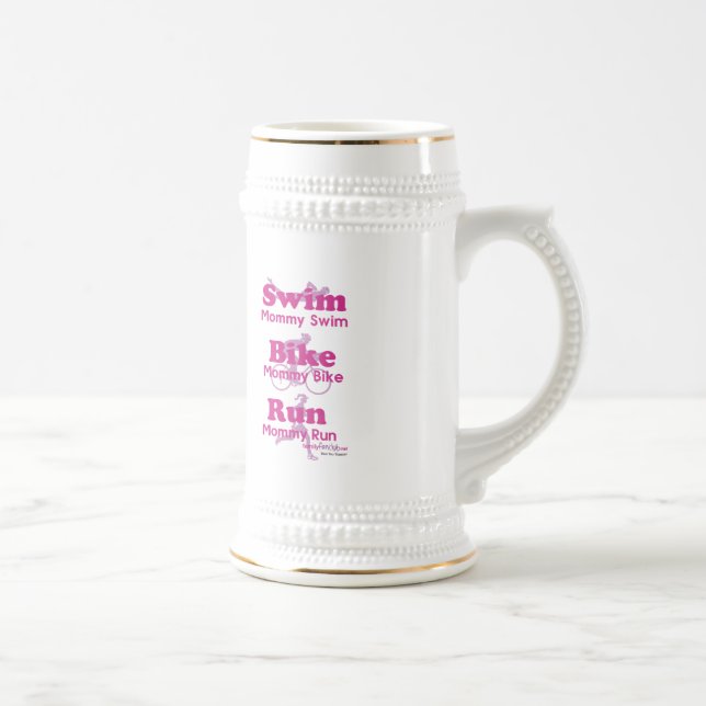 Triathlon Mommy Beer Stein (Right)