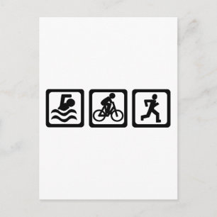 Triathlon Postcard