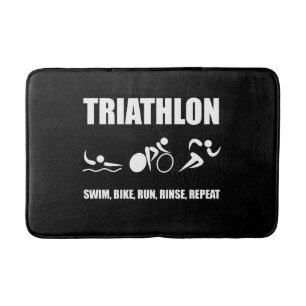 Triathlon Rinse Repeat Bath Mat