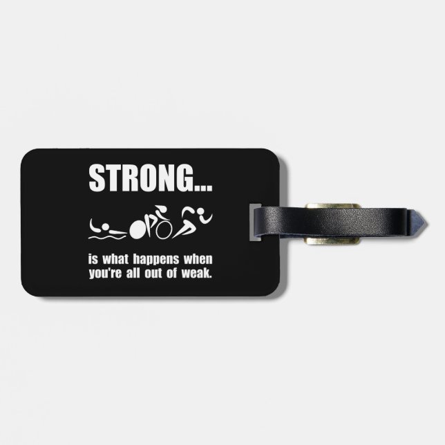 Triathlon Strong Luggage Tag (Back Horizontal)