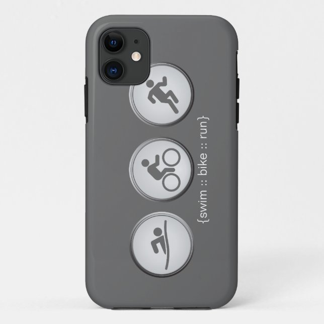 Triathlon Swim-Bike-Run iPhone 5 Coque (gris) (Dos)
