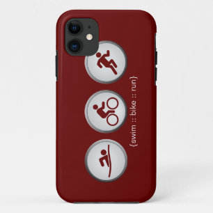 Triathlon Swim-Bike-Run iPhone 5 Coque (maroon)