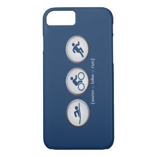 Triathlon Swim-Bike-Run iPhone 7 coque (marine)
