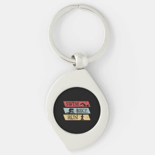 Triathlon - Swim Bike Run Keychain