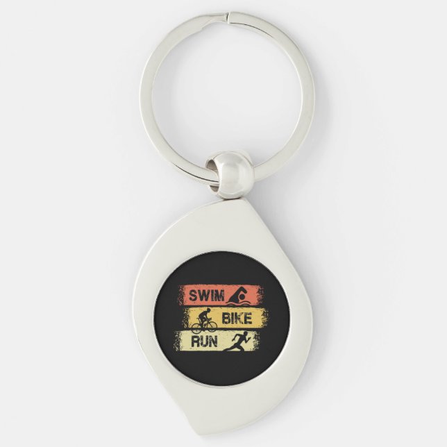 Triathlon - Swim Bike Run Keychain (Front)