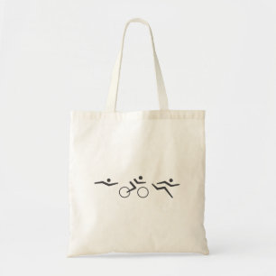 Triathlon swim bike run tote bag