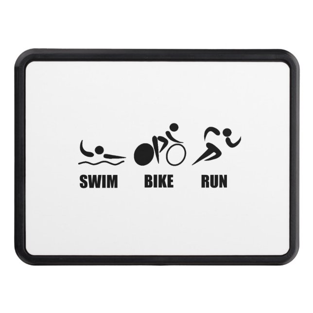 Triathlon Swim Bike Run Trailer Hitch Cover (Front)