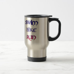 Triathlon Swim Bike Run Travel Mug