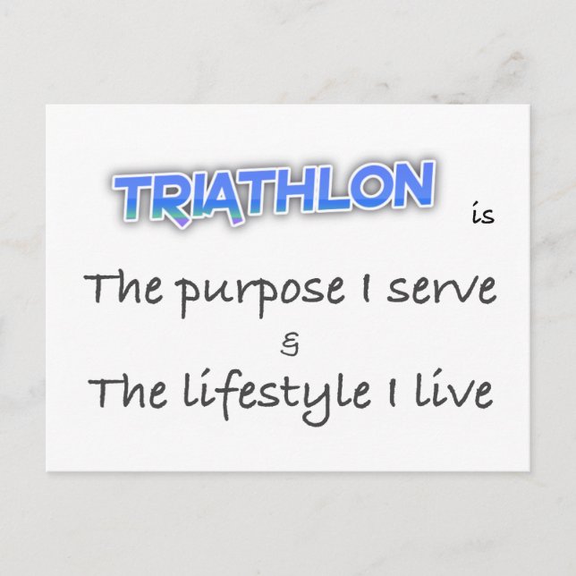 TRIATHLON - The purpose I serve Postcard (Front)
