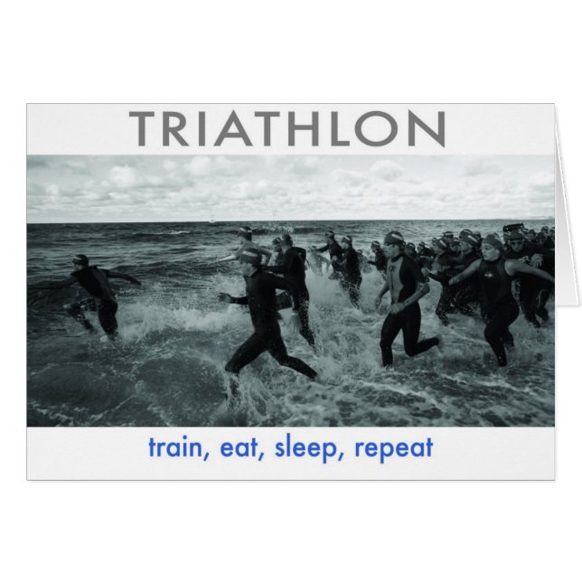 Triathlon - train, eat, sleep, repeat (Front Horizontal)