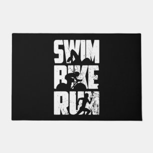 Triathlon Triathlet Doormat