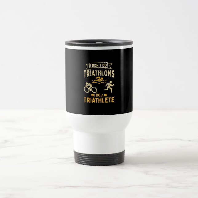 Triathlon Triathlete  Travel Mug (Center)