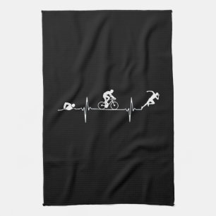 Triathlon - Triathlon Heartbeat Kitchen Towel