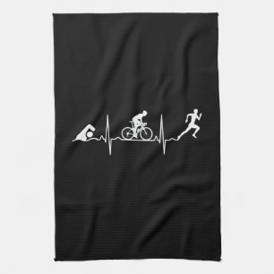 Triathlon - Triathlon Heartbeat Kitchen Towel