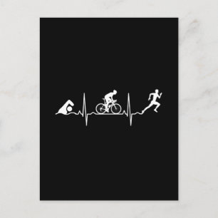 Triathlon - Triathlon Heartbeat Postcard