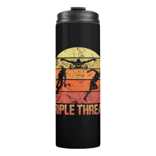 Triathlon Triple Threat Vintage Thermal Tumbler