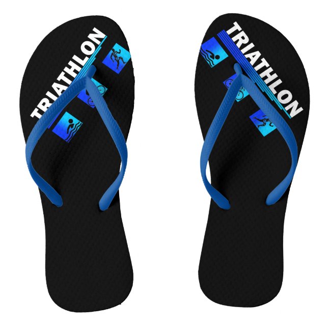Triathlon Triumph: Navigating the Swim, Bike, Run  Flip Flops (Footbed)