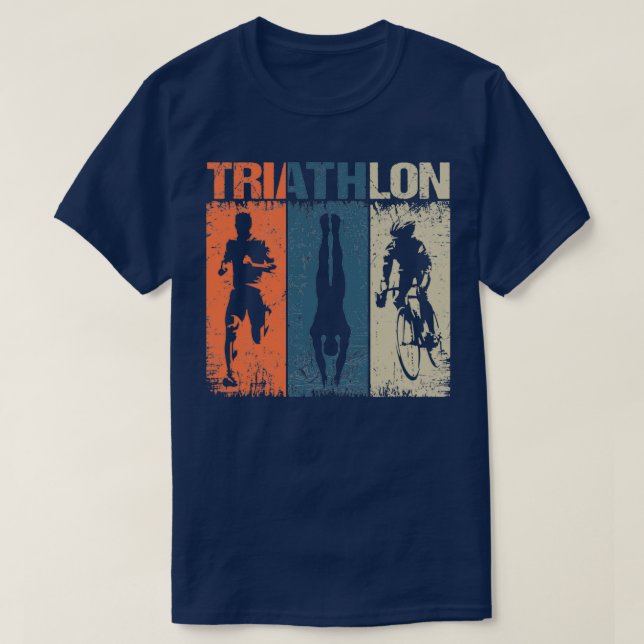 Triathlon vintage retro design T-Shirt (Design Front)