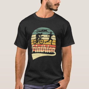 Triathlon Vintage Triathlete Retro Swimming Cyclin T-Shirt