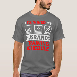 Triathlon Wife Gift Sport Athlete Women Hus T-Shirt