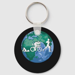 Triathlon, wonderful nature keychain