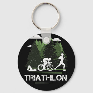 Triathlon, wonderful nature keychain