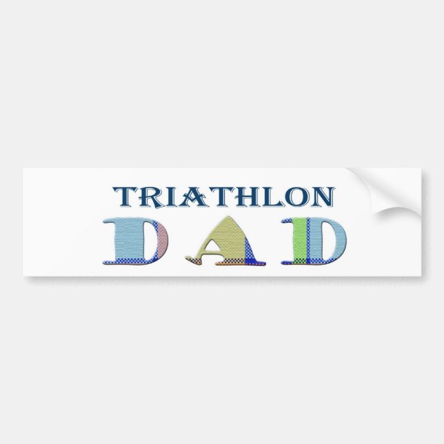 TriathlonDad Bumper Sticker (Front)