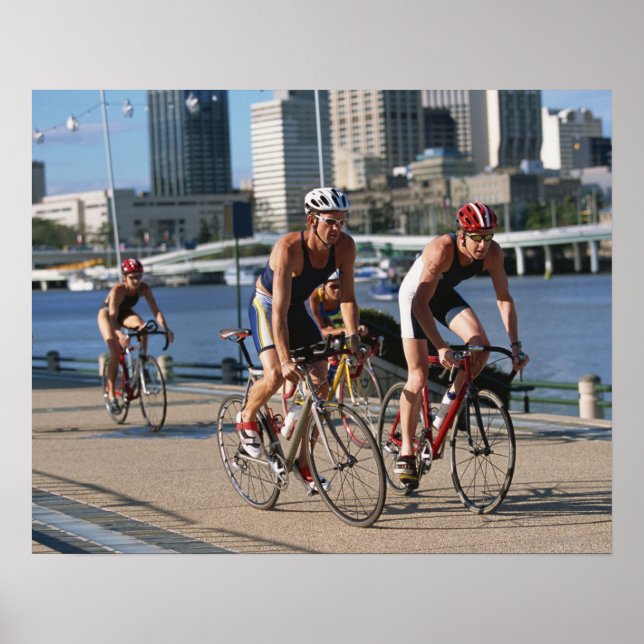 Triathloners Cycling Poster (Front)