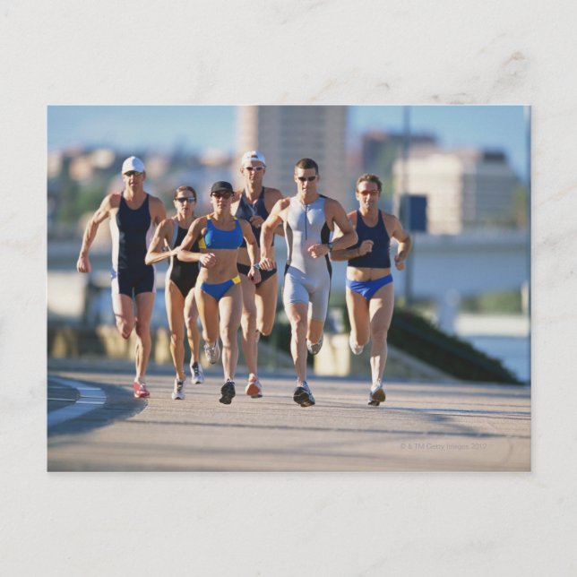 Triathloners Running 5 Postcard (Front)