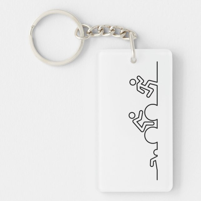 Triatlon. Swimming, cycling and running. Keychain (Front)