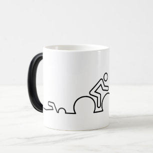 Triatlon. Swimming, cycling and running. Magic Mug