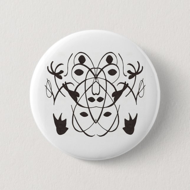 Tribal 2 inch round button (Front)