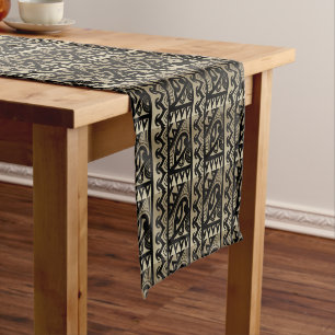 Tribal Abstract Polynesian Design Short Table Runner
