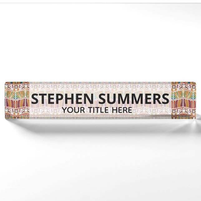 Tribal Africa Pattern Ethnic Nameplate (Front)