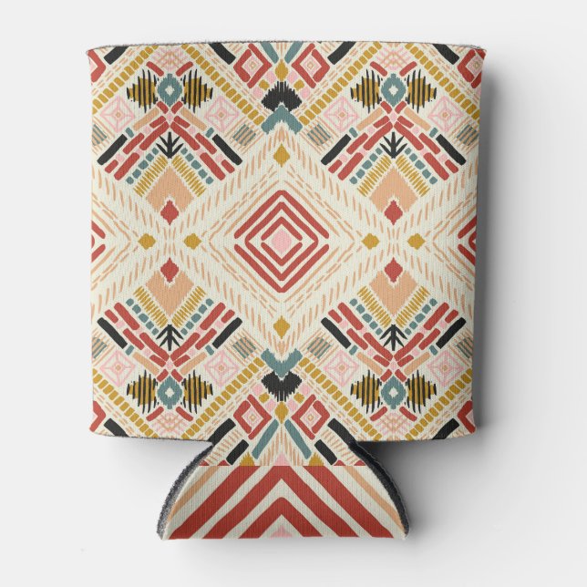 Tribal African Chevron Aztec Pattern Can Cooler (Front)